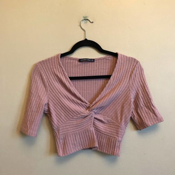 Abercrombie & Fitch S crop top lavender keyhole - Picture 1 of 7